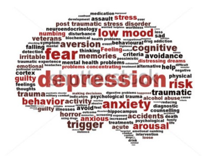 Nuage de mots autour de la dépression